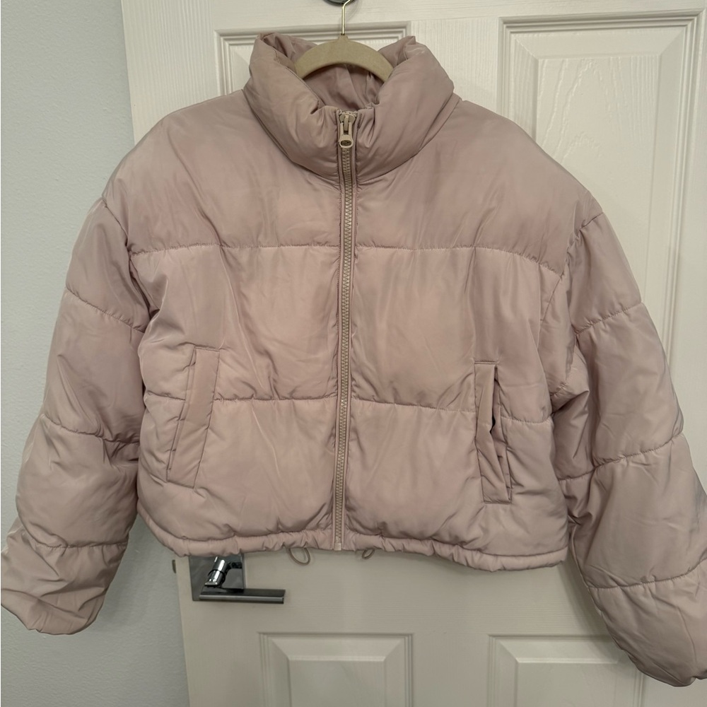 H&M Cropped Puffer Jacket Coat M